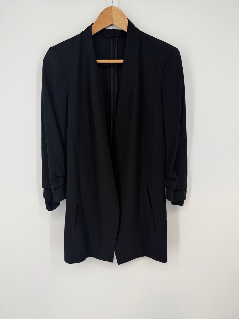 Aritzia Babaton Black Open-Front Women's Blazer Jacket